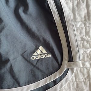 Adidas grey running shorts. mid condition.